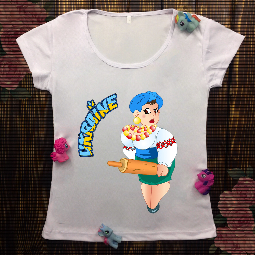 Жіноча футболка з принтом - Ukraine жінка