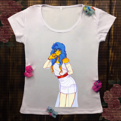 Жіноча футболка з принтом - Дівчина з аніме 