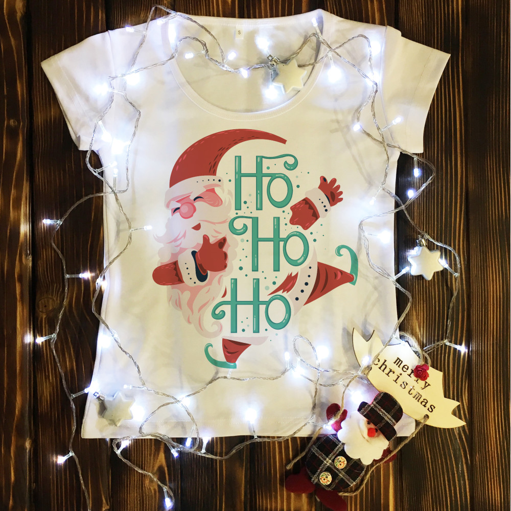 Жіноча футболка з принтом - Ho-ho-ho