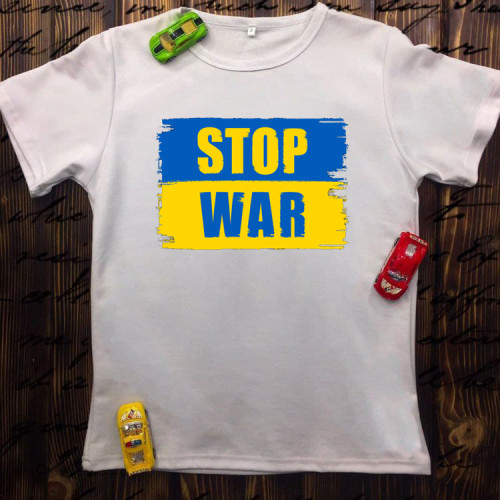Чоловіча футболка з принтом - Stop war 