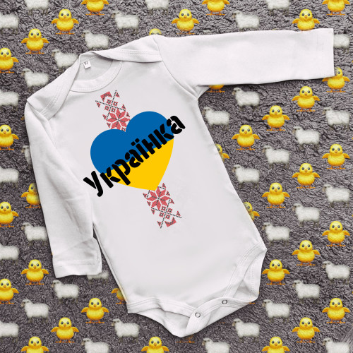 Дитячий боді з принтом - Українка