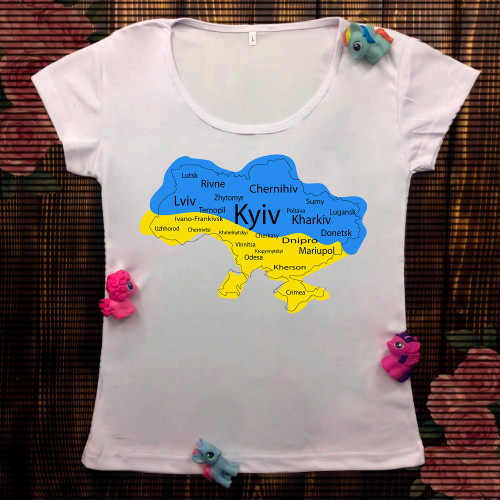 Жіноча футболка з принтом - Україна
