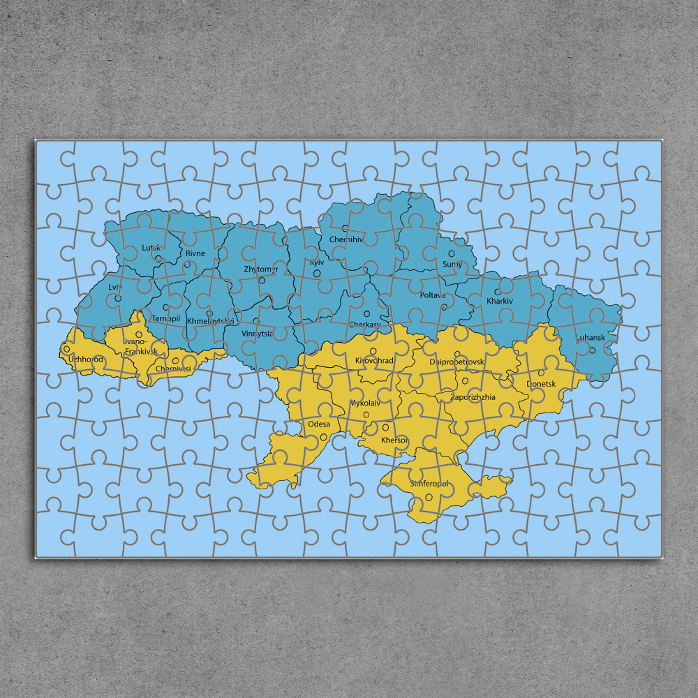 Пазли з принтом - Карта України