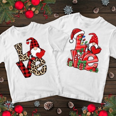 Парні футболки з принтом - Love Парні футболки з при...