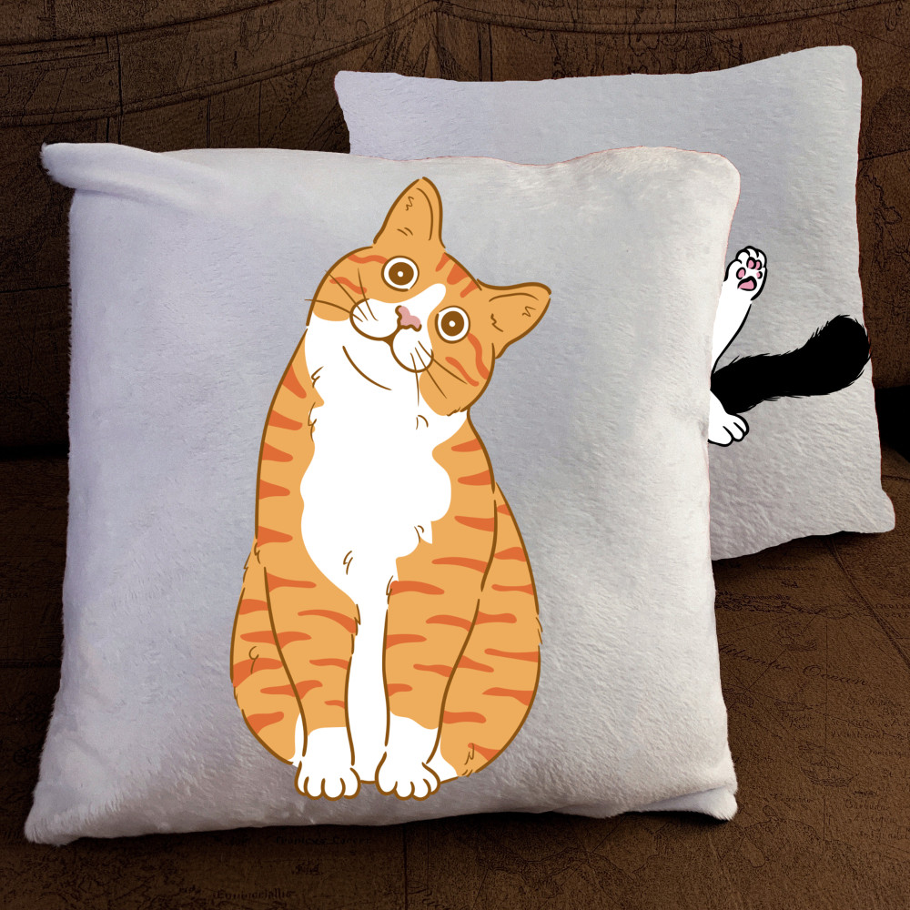 Подушка з принтом -  Граючі коти