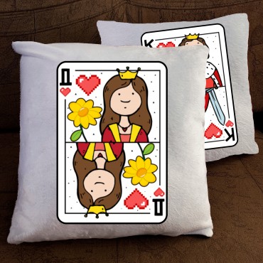 Подушка з принтом - Дама/король Подушка з принтом - ...