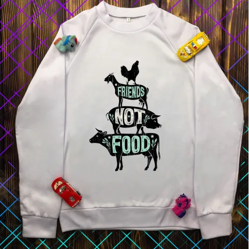 Світшот з принтом - Friends not food