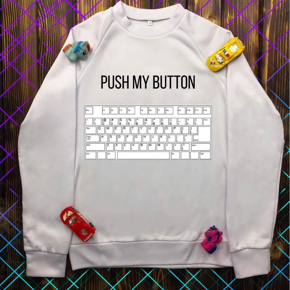 Світшот з принтом - Push my button