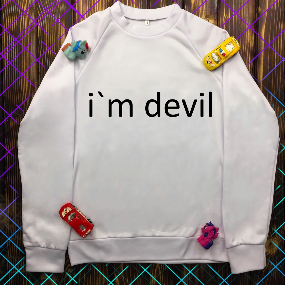 Світшот з принтом - I`m devil