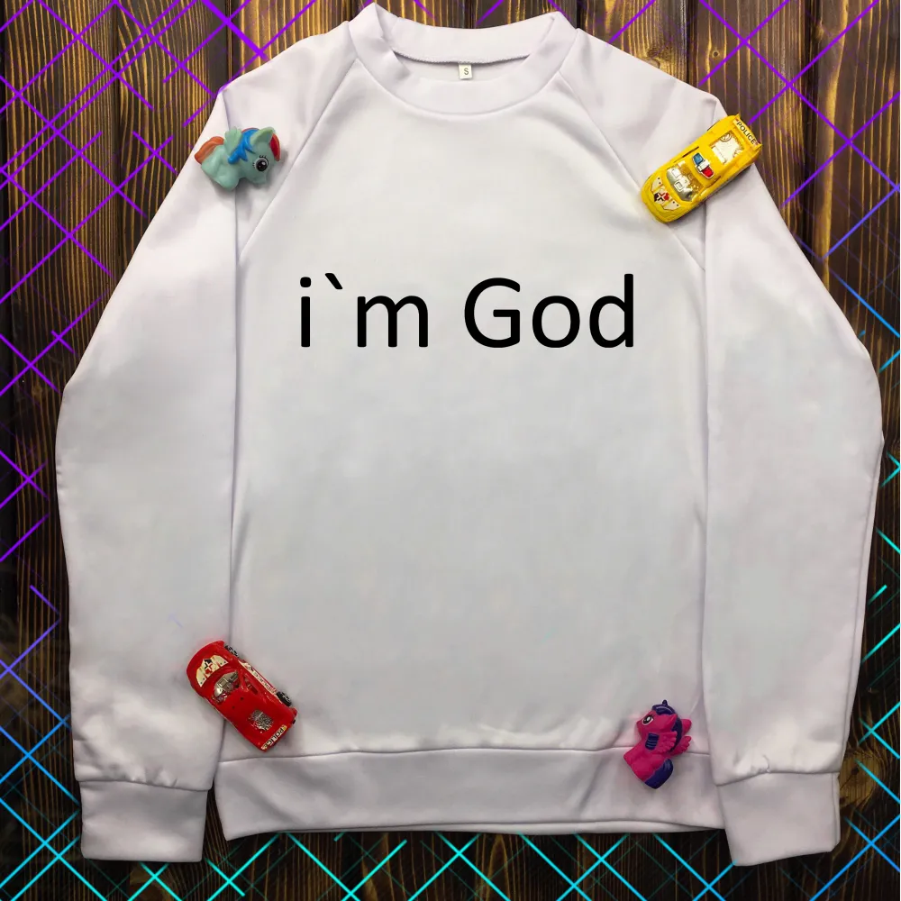 Світшот з принтом - i`m God