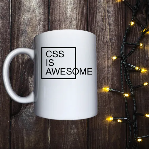 Чашка з принтом - CSS is awesome