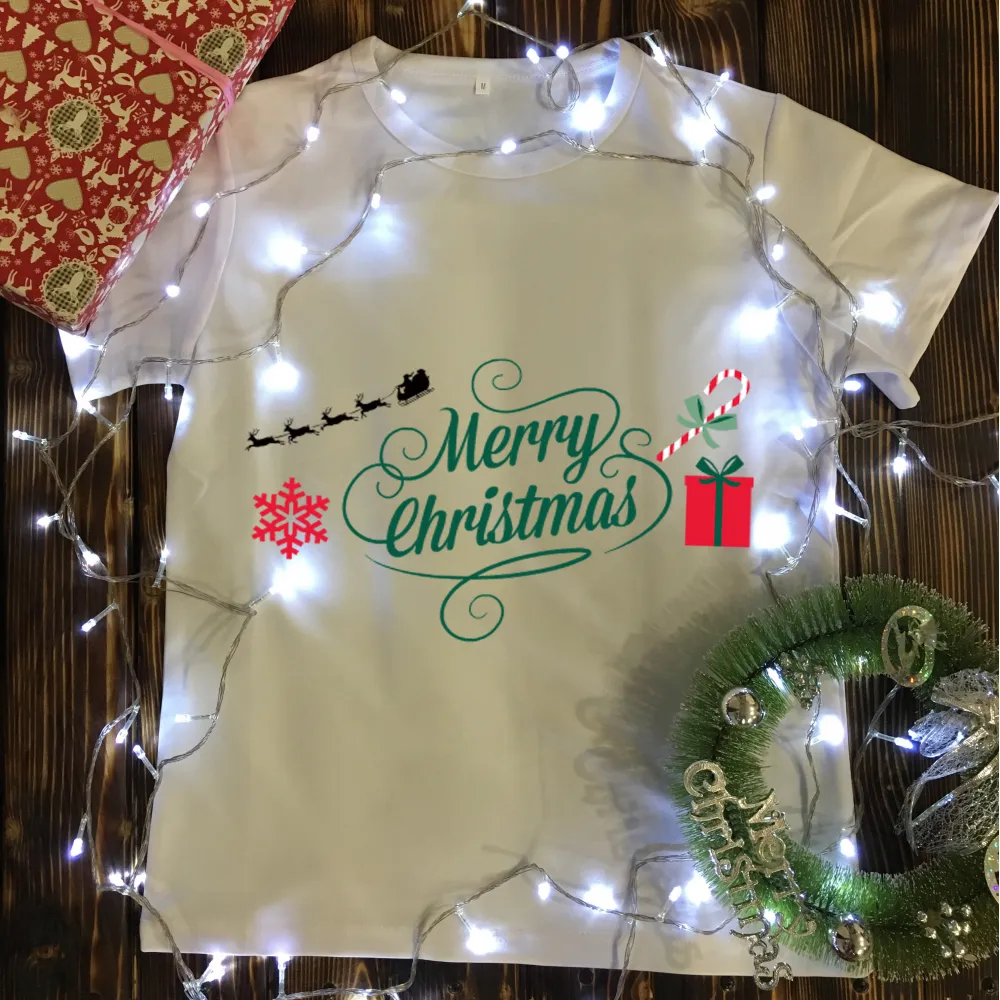 Чоловіча футболка з принтом - Marry christmas