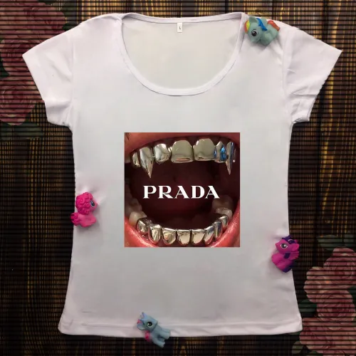 Жіноча футболка з принтом - Prada