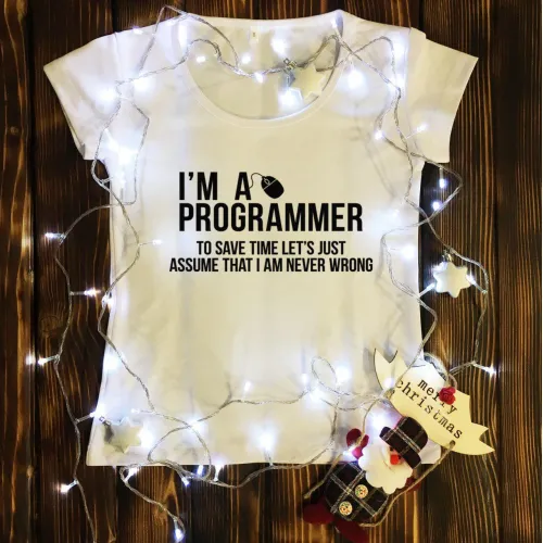 Жіноча футболка з принтом - I'm a progammer
