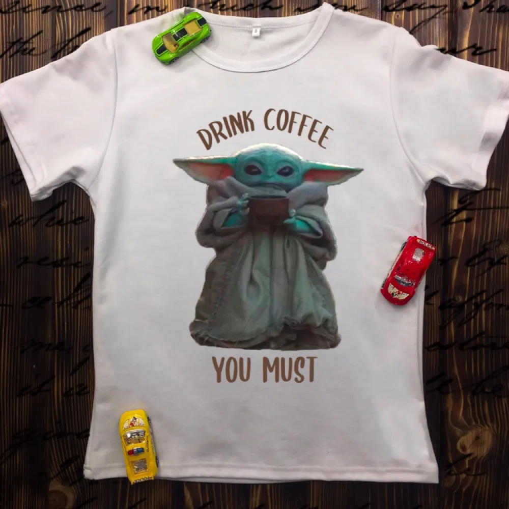 Чоловіча футболка з принтом - Drink coffe