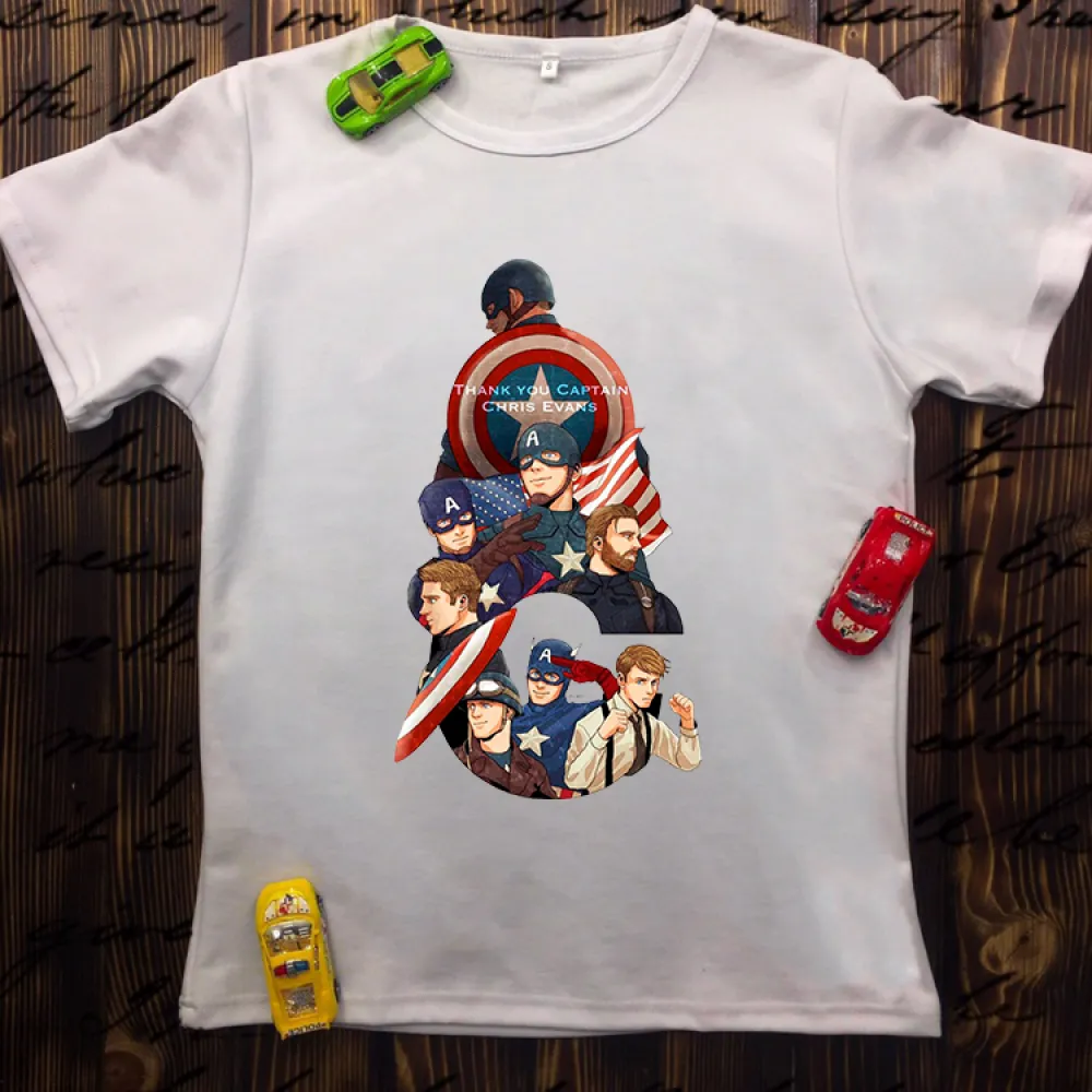 Чоловіча футболка з принтом - Capitan America