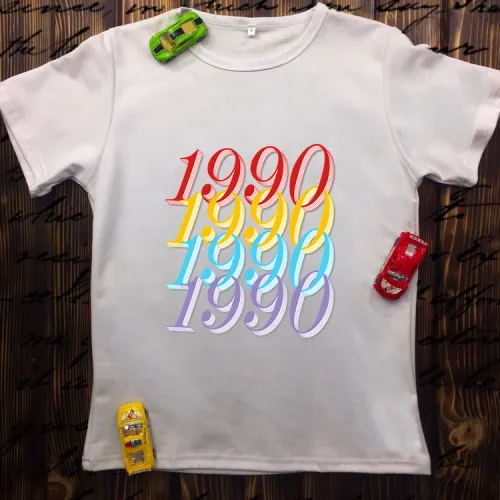 Чоловіча футболка з принтом - 1990