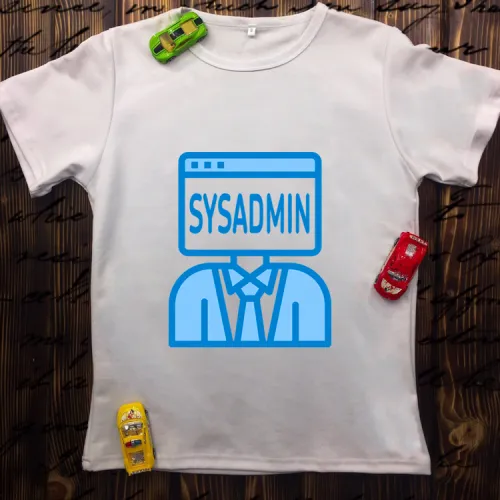 Чоловіча футболка з принтом - Sysadmin