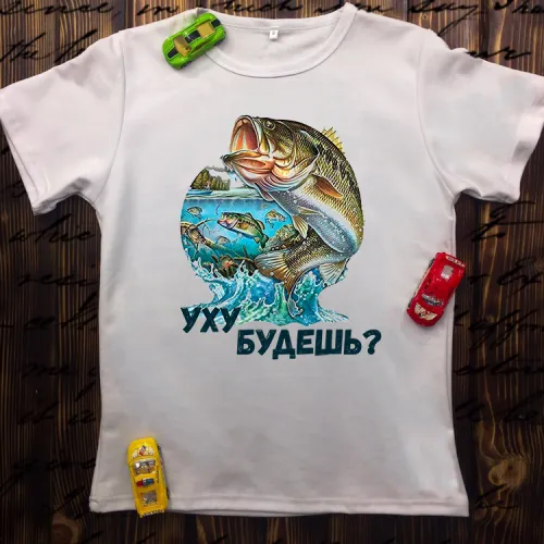 Чоловіча футболка з принтом - Уху будеш?