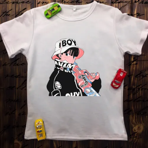 Чоловіча футболка з принтом - Boy broke