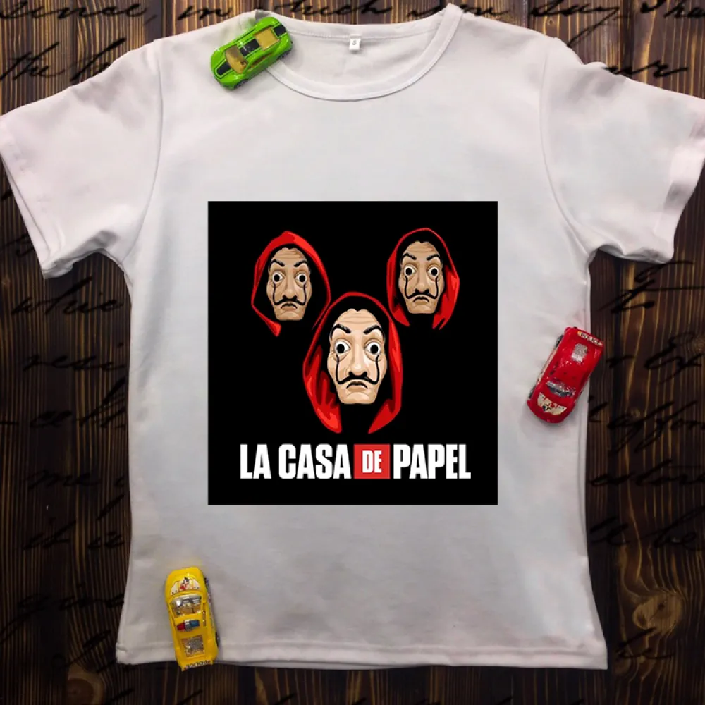 Чоловіча футболка з принтом - La casa de papel