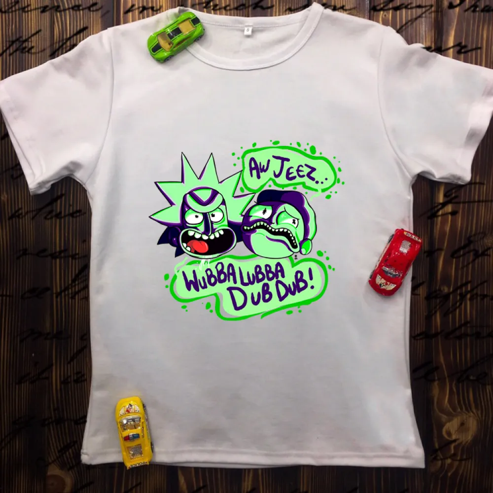 Чоловіча футболка з принтом - Aw teez wubba lubba dub dub