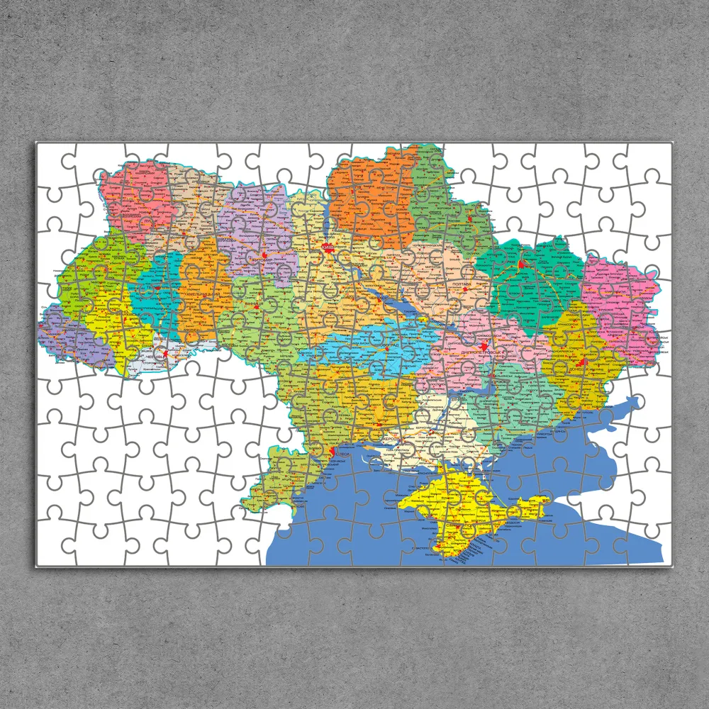 Пазли з принтом - Карта України
