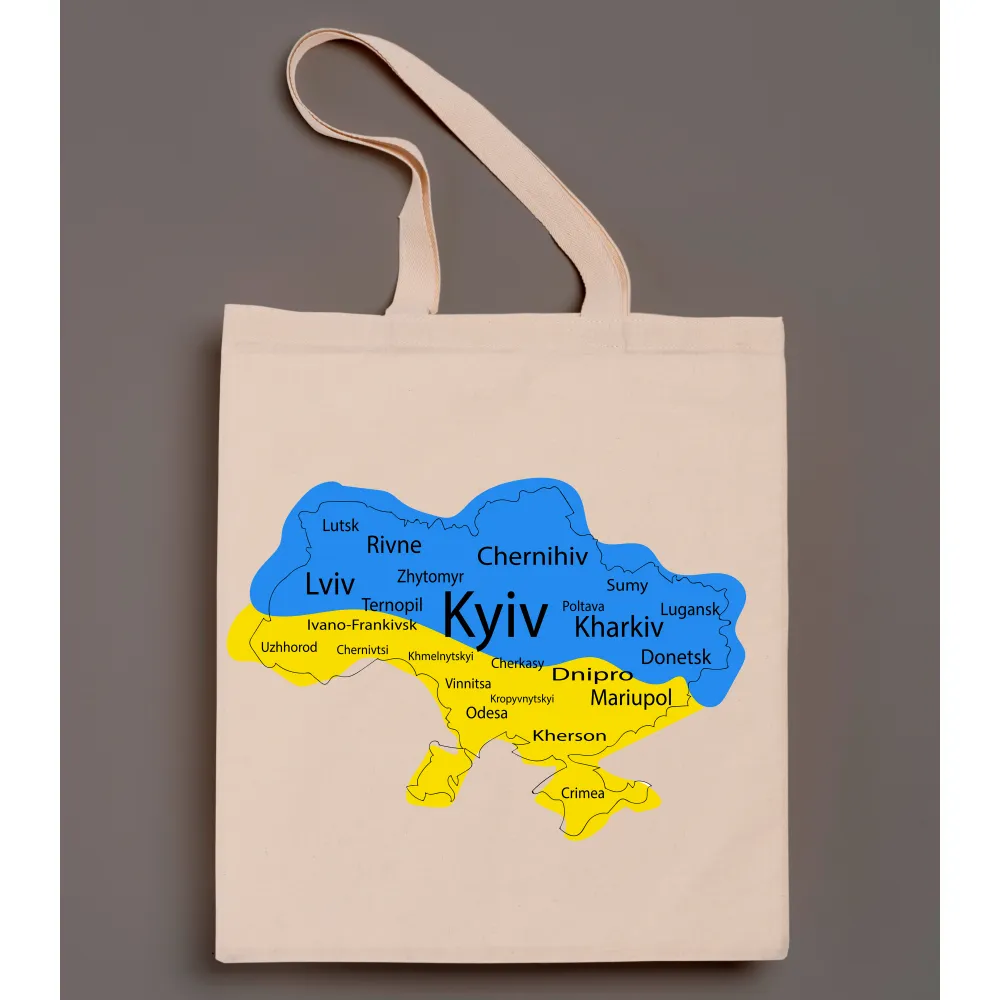 Шопер з принтом - Карта України