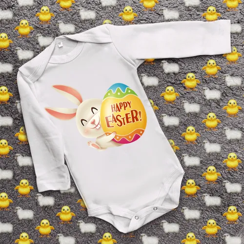 Дитячий боді з принтом -  Happy Easter