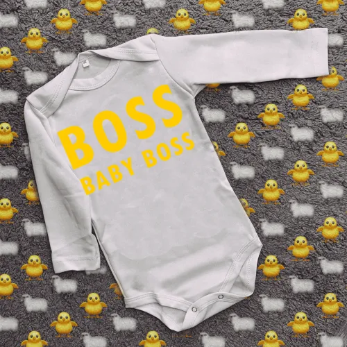 Дитячий боді з принтом - BOSS BABY BOSS