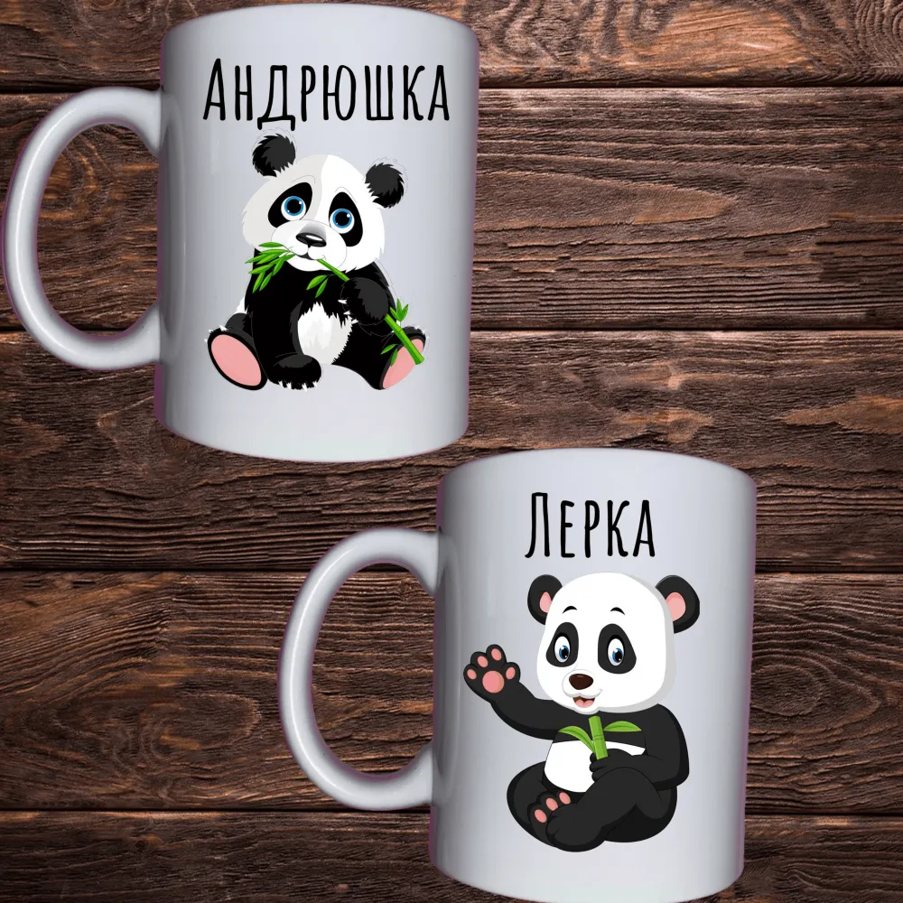 Чашка з принтом - Панди