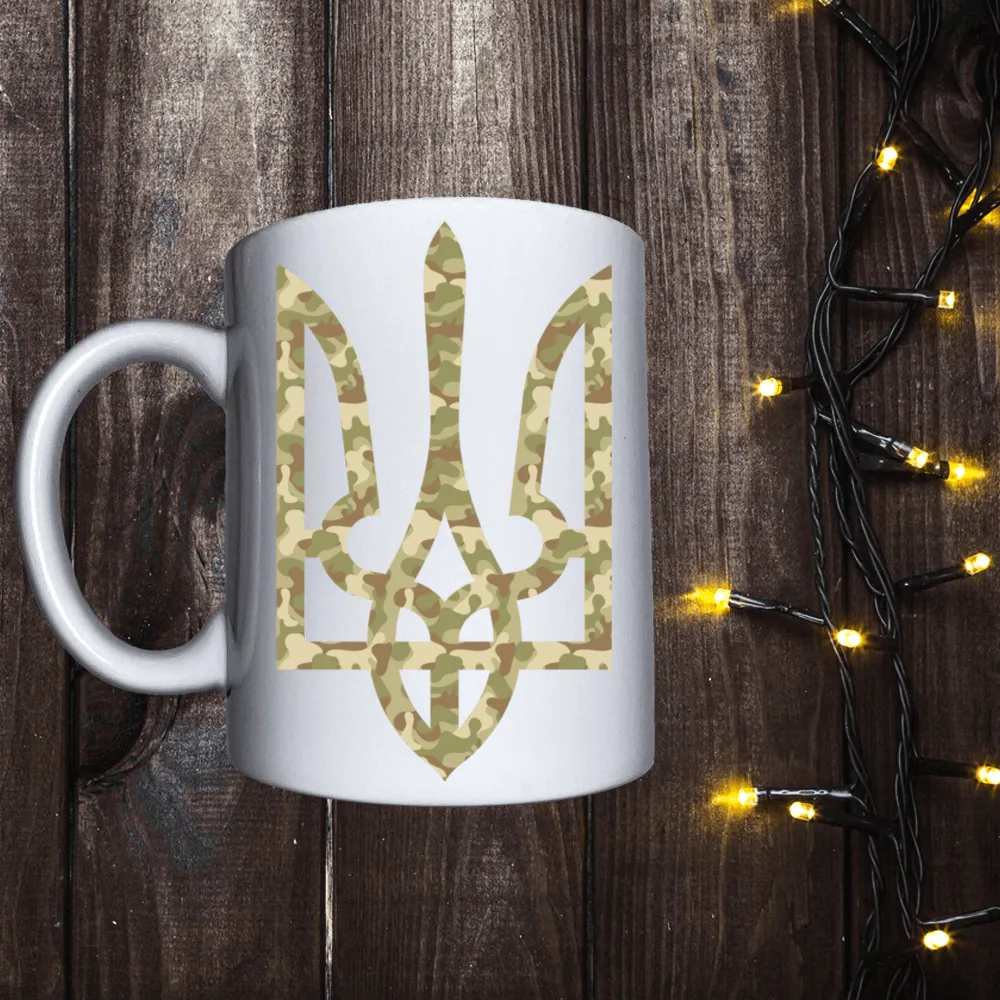 Чашка з принтом - Герб камуфляжний 