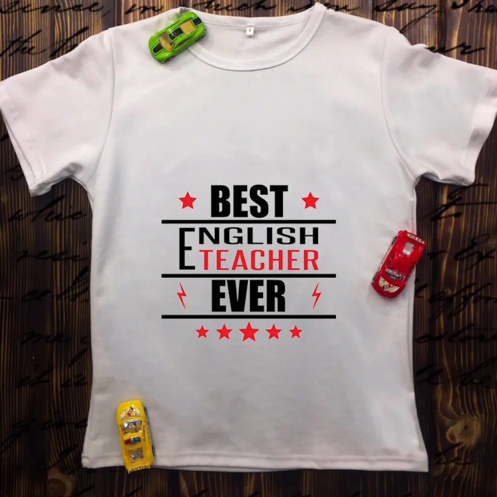 Чоловіча футболка з принтом - Best English teacher ever