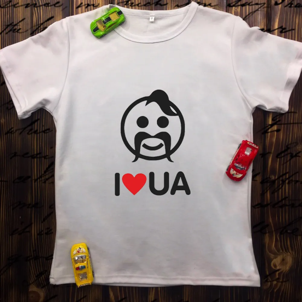 Чоловіча футболка з принтом - I love UA