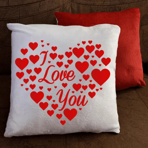 Подушка з принтом -  I Love you